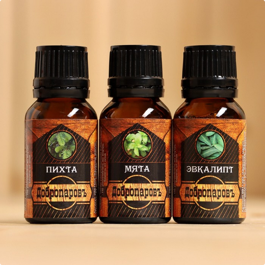 Набор эфирных масел Добропаровъ 3шт*17мл Пихта+Мята+Эвкалипт Арт-9911395 Набор эфирных масел Добропаровъ 3шт*17мл Пихта+Мята+Эвкалипт Арт-9911395