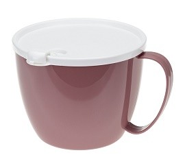 Кружка пластиковая Для супа с Крышкой Ягодная 0,7лит Арт-М1214-ЯГ