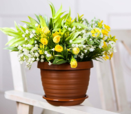 Горшок Толедо 17,4лит D-36см Терракот с поддоном