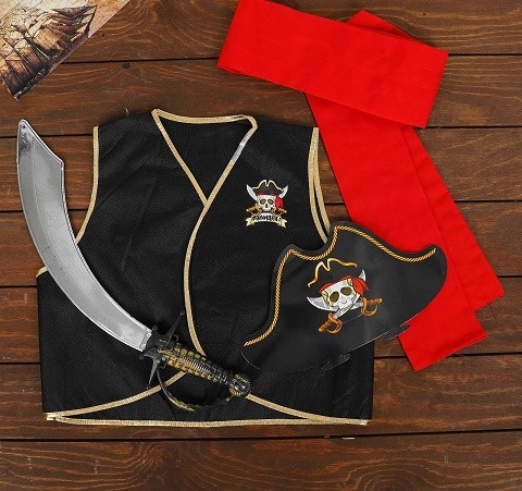 Костюм Полундра (жилетка+шляпа+пояс+меч) Арт-3782768