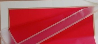 Пленка Листами Золотые линии Красная 58/58см (1уп/10шт) Цена за лист