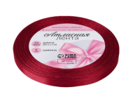 Лента Атласная 6мм*25ярд Вишнёвая №37