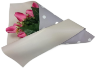 Пленка Листами Матовая Горох Сиреневая 60см/60см (1уп/20шт) Цена за лист