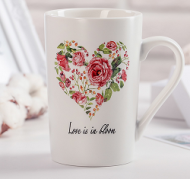 Кружка фарфоровая Доляна Цветение любви Арт-3519331 380мл