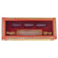 Скалка с рюмками На посошок, 30*6см, дерево Арт-561989