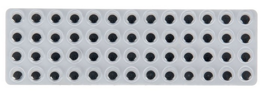 Набор Глазки на клеевой основе 8мм*52шт Арт-1565699 ЦЕНА ЗА НАБОР