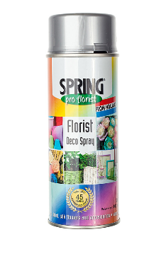 Спрей - краска для срезочных цветов Серебро Spring 400мл