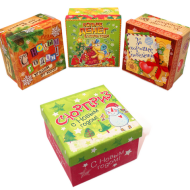 Коробка №2 (квадрат) ПОДАРОЧНАЯ микс L11,5см W11,5см H7см