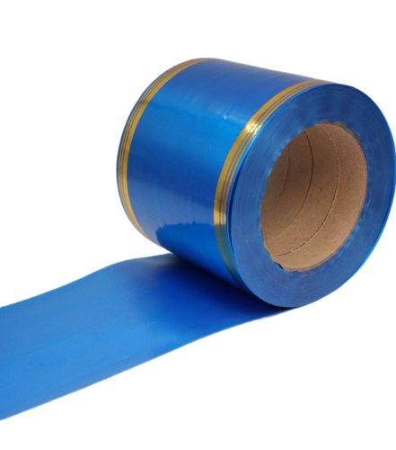 Лента Золот полоса 10см*50ярд Синяя Лента Золот полоса 10см*50ярд Синяя