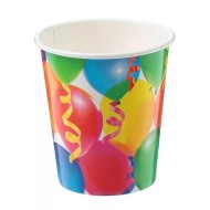 Стакан бумажный Праздник воздушные шары и серпантин 6шт*250мл 2370413