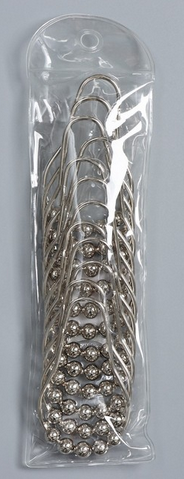 Набор крючков для штор хром 12шт Арт-9380647 Доляна