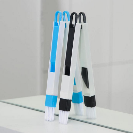 Щетка-кисть для очистки окон и узких проёмов Долянас совочком-скребком Арт-5531374(Н-16см)