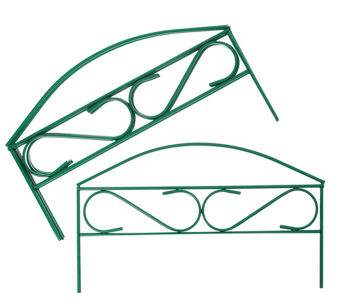 Заборчик металлический Узкий Мини 3,2м (5секций) высота 37см