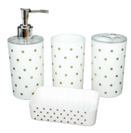 Набор для ванной комнаты 4 предмета Арт-HF-706-4 пластиковый