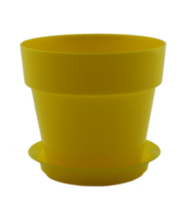 Горшок Протея 0,7лит Жёлтый 11,5*10см с поддоном