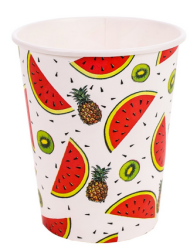 Стакан бумажный Арбузы-Киви 1уп/6шт 250мл ФЛ-7477