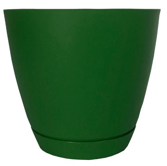 Горшок Камея 3,2лит Зелёный с поддоном (D-182мм)