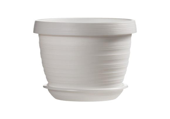 Горшок Толедо 2лит D-17см Белый с поддоном