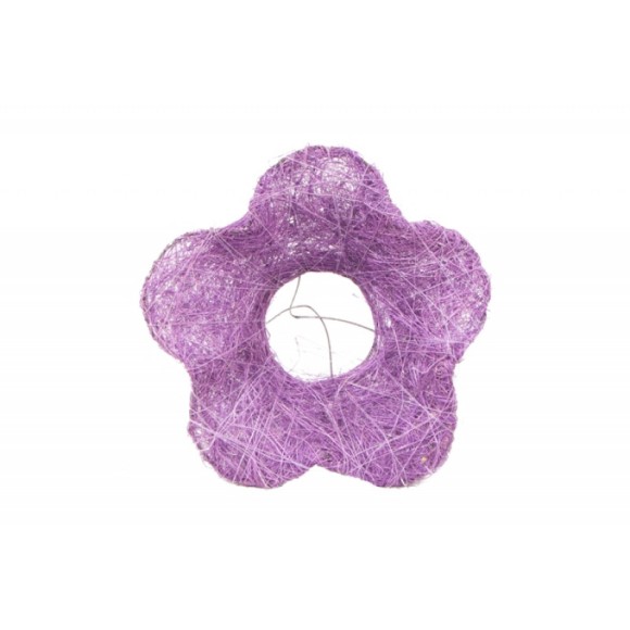 Каркас для букета 15см Сизаль Цветок Фиолетовый