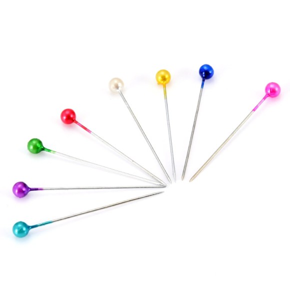 Булавки Корсажные 5см с бусинкой, красный (144шт) Булавки Корсажные 5см с бусинкой, красный (144шт)