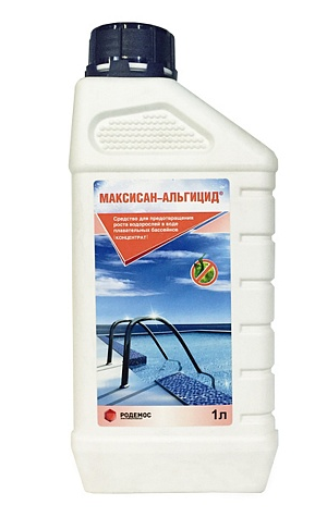 Альгицид Максисан 1лит(1уп1шт) (1уп/12шт) Средство от водорослей в бассейнах