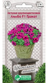 Цветы Петуния Лимбо Гранат F1 ЦВ/П (ЕС) 8шт крупноцветковая однолетник 15-20см