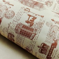 Бумага крафт Лондон коричневый на коричневом 70см*9м