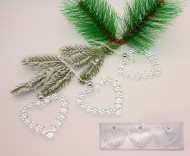 Ёлочное украшение Сердце (7*7см/3шт) Арт-DM-37522