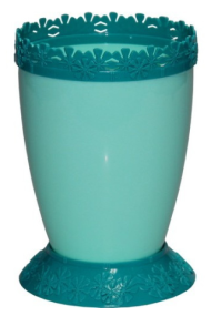 Горшок Каролина 1лит Зелён-Бирюзов с поддоном М-4582 (БАШ)