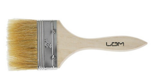 Кисть плоская деревянная ручка 75мм