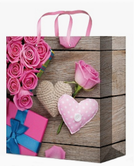 Сумочка пакет картон 140*200*65мм Романтика Арт-9033