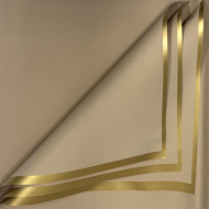 Пленка Листами Матовая Рамка Золото-Мокко 58/58см (1уп/20шт) Цена за лист