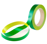 Лента Простая 2см*50ярд Двухцветная Жёлто-Зелёная