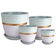 Кашпо Бутон №-РС-145 Бронза Пудра №-3 D-18см-3,2л Кашпо Бутон №-РС-145 Бронза Пудра №-3 D-18см-3,2л