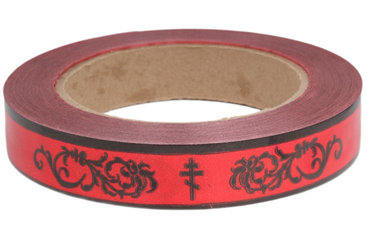 Лента Вечная память 2см*50ярд Простая Красная Лента Вечная память 2см*50ярд Простая Красная