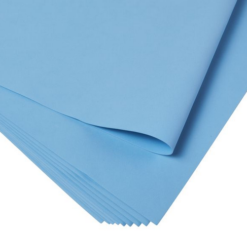 Фоамиран 1,2мм 60*70см Небесный (1уп/10шт)