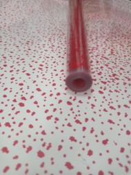 Пленка прозрачная с рисунком Снег Красная 70см/200гр