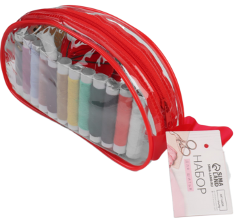 Швейный набор 75 предметов в сумочке ПВХ Арт-600381