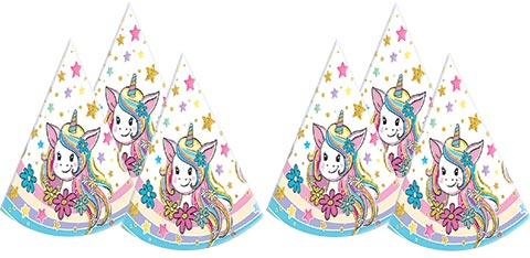 Колпак бумажный Праздничный 6шт Арт-8-08-011