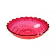 Блюдо пластиковое Афродита Красное Арт-М-5978 (D-27,5см)
