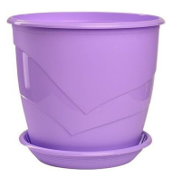 Горшок Венеция 0,75лит D-12см Лаванда с поддоном (фиалочница)
