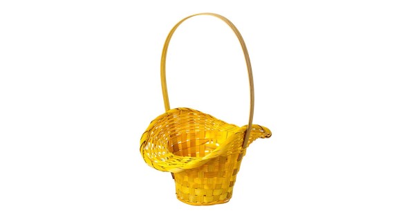 Корзина плетеная Бамбук D-21/13/Н14*29см Жёлтая Шляпка