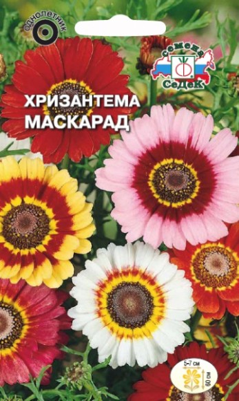 Цветы Хризантема Маскарад корейская ЦВ/П (СЕДЕК) 0,2гр однолетник 60см