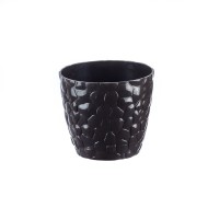 Горшок Камни 260мм 8лит Коричн Ротанг с поддоном М-3171 (М-пл)