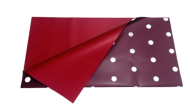 Пленка Листами Матовая Горох Белый на Бордовом 58с/58см (1уп/10шт) Цена за лист