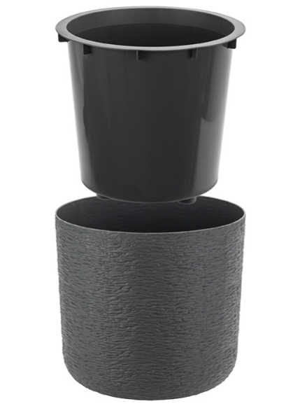 Горшок Сланец 280мм 9,5лит Графитов М-3200 с вкладышем (D-24см)