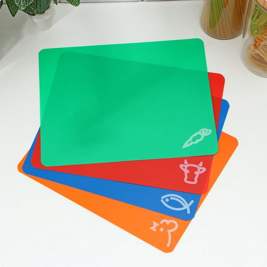 Набор досок разделочных гибких Доляна Ассорти 345*270мм 4шт Арт-1128454