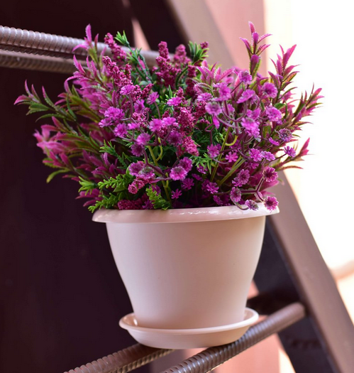 Горшок Гамма 4,2лит D-25см Пудра с поддоном