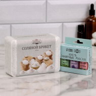 Набор Соляной брикет 1,35кг и эфирные масла Шалфей Лаванда Пихта по 15мл Арт-10569834