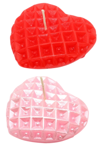 Свеча Сердце клеточка перламутр, 107362